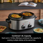Morphy Richards 3.9L Trioserve Three Pot Slow Cooker