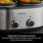 Morphy Richards 3.9L Trioserve Three Pot Slow Cooker