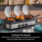 Morphy Richards 3.9L Trioserve Three Pot Slow Cooker