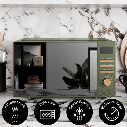 Cassini Digital Glass Microwave 20L Capacity Stainless Steel
