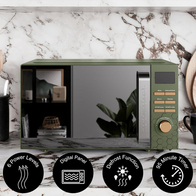Cassini Digital Glass Microwave 20L Capacity Stainless Steel