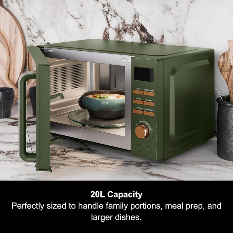 Cassini Digital Glass Microwave 20L Capacity Stainless Steel