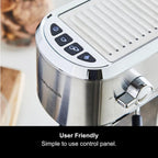 Signature Compact Espresso Maker Ground Coffee Dual Cup