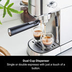 Signature Compact Espresso Maker Ground Coffee Dual Cup