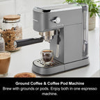 Signature Compact Espresso Maker Ground Coffee Dual Cup