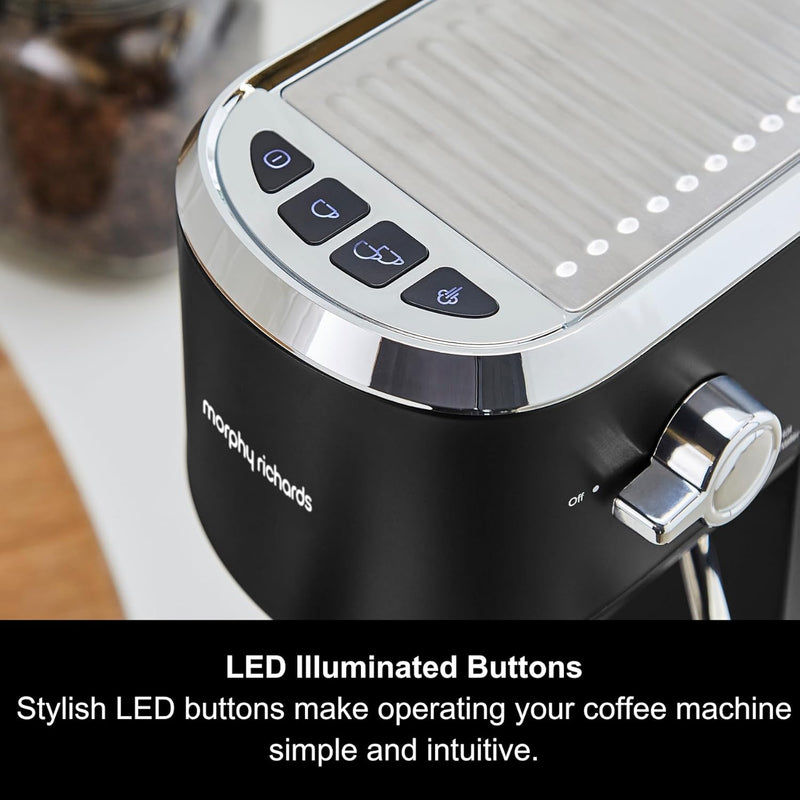 Signature Compact Espresso Maker Ground Coffee Dual Cup