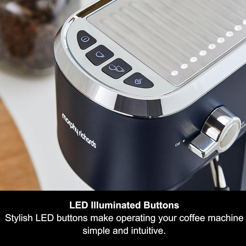 Signature Compact Espresso Maker Ground Coffee Dual Cup