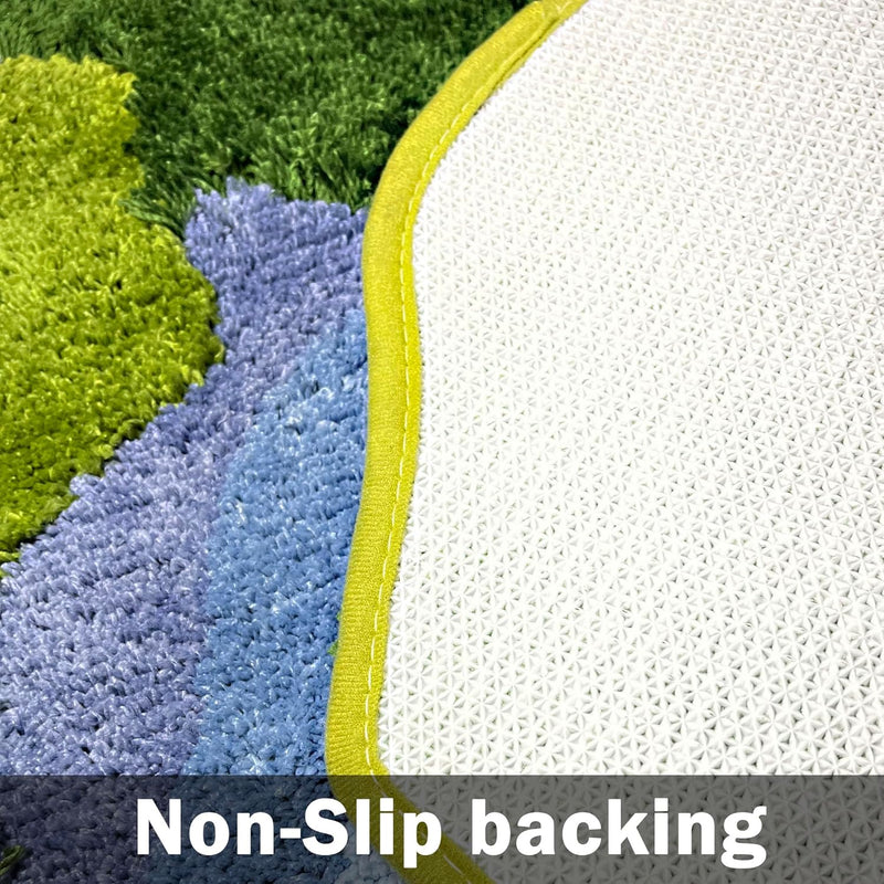 Moss Hallway Runner Rug Shag Carpet Leaf