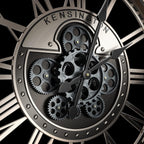 Moving Gears Wall Clock Vintage Bronze Arabic