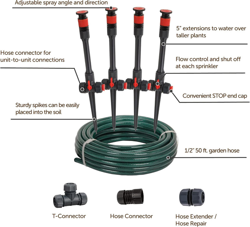 Multi-Adjustable Flex Design Above Ground Irrigation Garden