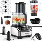 Multifunctional Food Processor 1300W 3 Speeds and Pulse