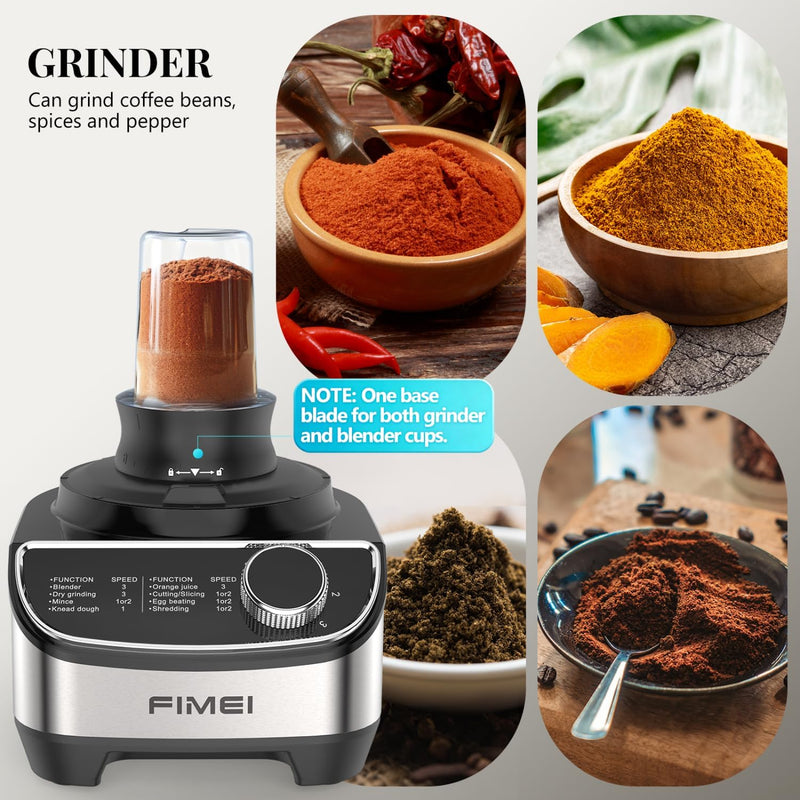 Multifunctional Food Processor 1300W 3.5L Chopper 1.5L Blender