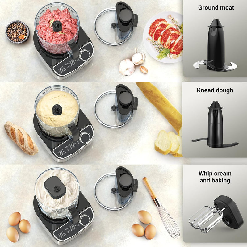 Multifunctional Food Processor 1300W 3.5L Chopper 1.5L Blender