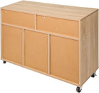 Multipurpose Printer Cabinet Wood with 3 Shelves 2 Drawers
