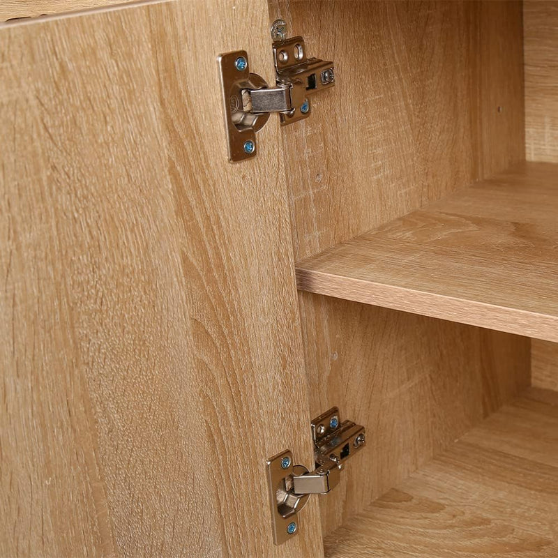 Multipurpose Printer Cabinet Wood with 3 Shelves 2 Drawers