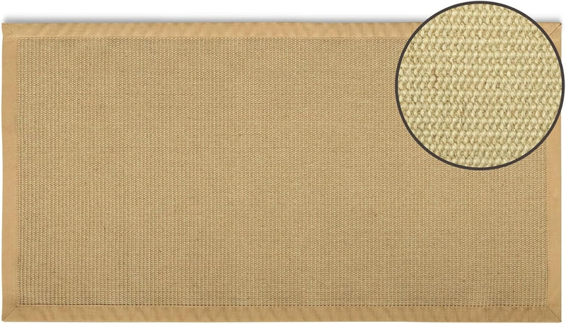 Mumbai 100% Natural Sisal Rug with Cotton Borders