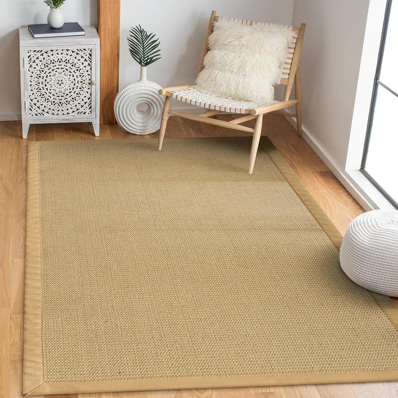 Mumbai 100% Natural Sisal Rug with Cotton Borders