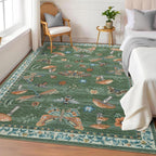 Mushroom Butterfly Rug for Living Room