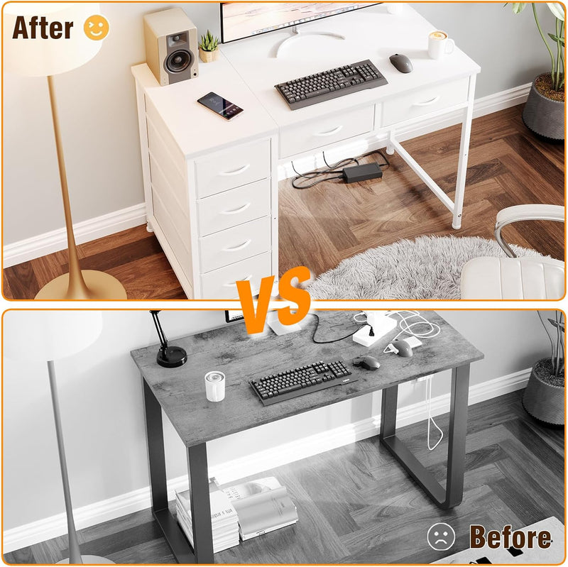 100x48CM Desk Small Computer with 6 Fabric