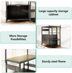 Bakers Rack with Power Outlet 6-Tier Kitchen Storage