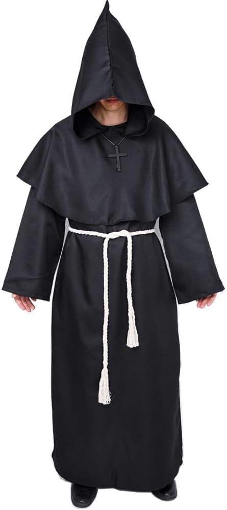 Myir Jun Monk Costume Medieval Friar Hooded Renaissance