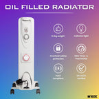 Mylek Oil Filled Heater Radiators 2500W Electric Portable