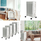 Mylek Oil Filled Heater Radiators 2500W Electric Portable