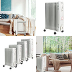 Mylek Oil Filled Heater Radiators 2500W Electric Portable