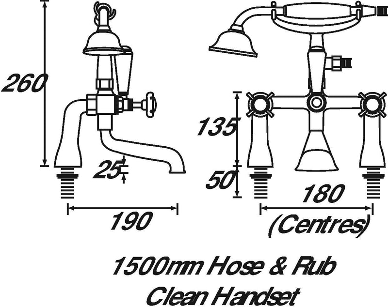 N Bsm C Cd Pillar Bath Shower Mixer