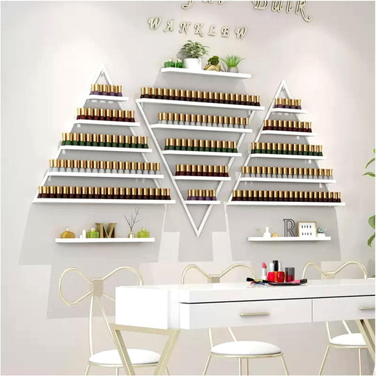 Nail Polish Rack Wall Mounted 6 Sets Metal