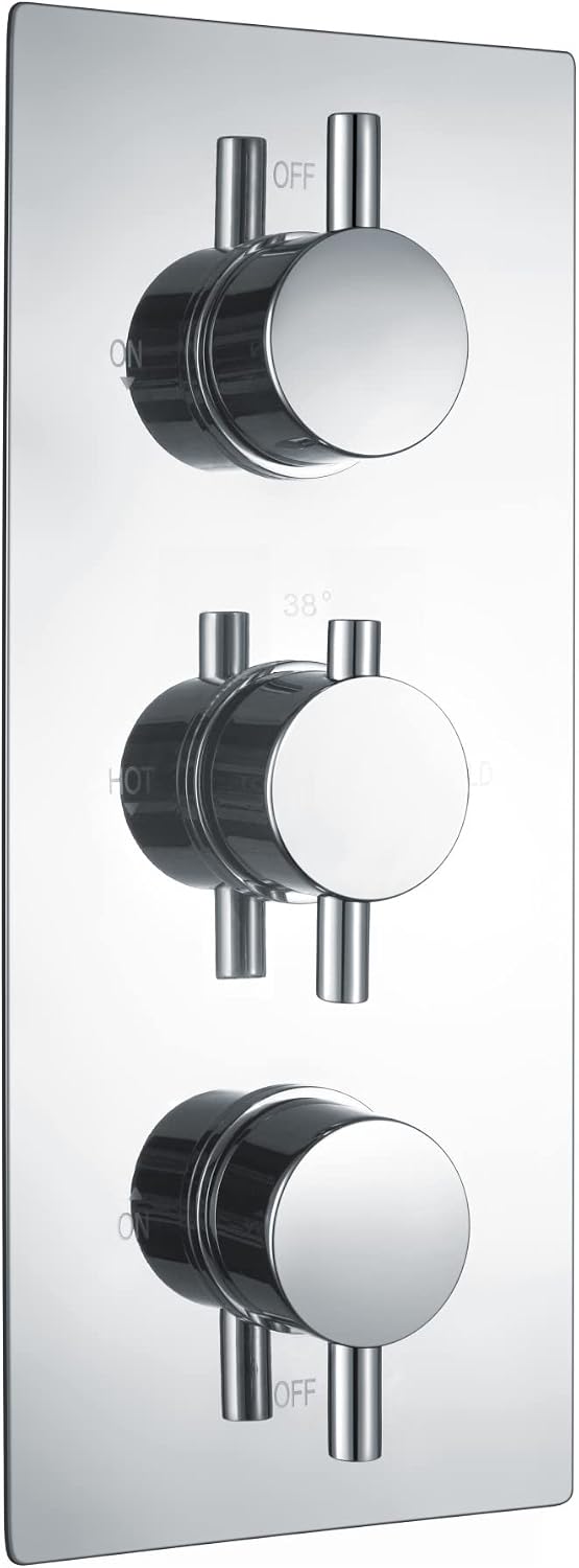 Naples Concealed Thermostatic Shower Mixer Valve Twin
