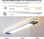 Naroume Dimmable LED Ceiling Light Modern Linear Lamp