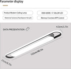 Naroume Dimmable LED Ceiling Light Modern Linear Lamp