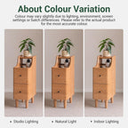 Narrow 20CM Solid Oak Bedside Table with 2 Drawers