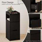 Narrow 30CM Bedside Table with Charging Station Sensor