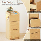 Narrow 30CM Bedside Table with Charging Station Sensor