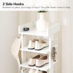 Narrow 9-Tier Tall Shoe Rack Wooden Storage Organiser