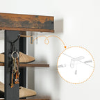 Narrow 9-Tier Tall Shoe Rack Wooden Storage Organiser