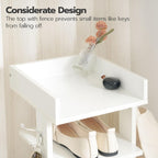 Narrow 9-Tier Tall Shoe Rack Wooden Storage Organiser