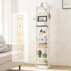Narrow 9-Tier Tall Shoe Rack Wooden Storage Organiser