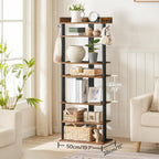 Narrow 9-Tier Tall Shoe Rack Wooden Storage Organiser