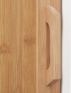 Narrow Bathroom Cabinet Drawer Natural Look Height-Adjustable