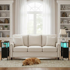 Narrow Bedside Table Slim Side for Bedroom (Set of 2)