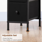 Narrow Bedside Table Slim Side for Bedroom (Set of 2)