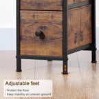Narrow Bedside Table Slim Side for Bedroom (Set of 2)