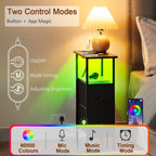 Narrow Bedside Table Slim Side for Bedroom (Set of 2)