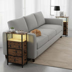 Narrow Bedside Table Slim Side for Bedroom (Set of 2)