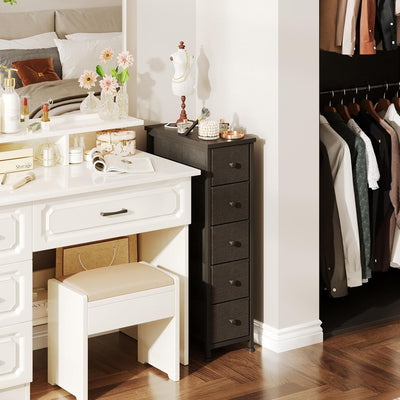 Narrow Chest of Drawers 24CM Wide 5 Drawer