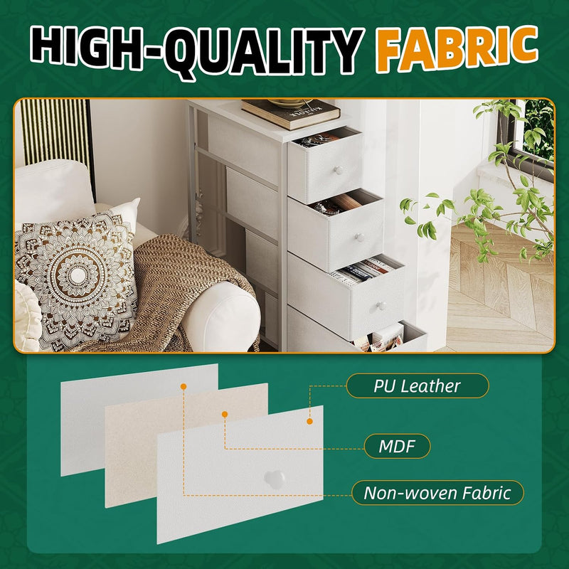 Narrow Chest of Drawers 24CM Wide 5 Drawer