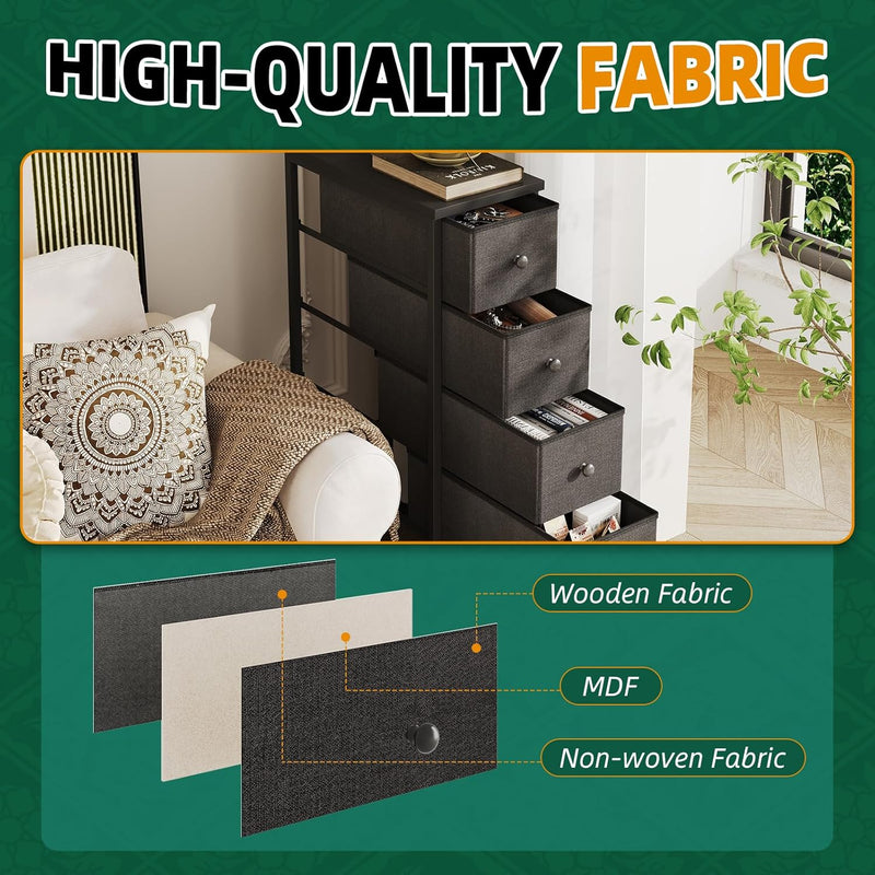 Narrow Chest of Drawers 24CM Wide 5 Drawer